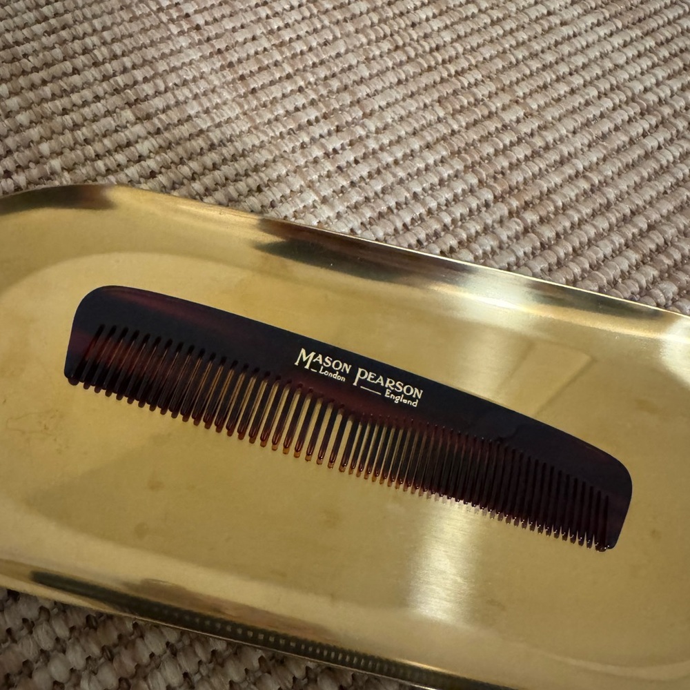 Mason Pearson Gold and Black Hair Comb